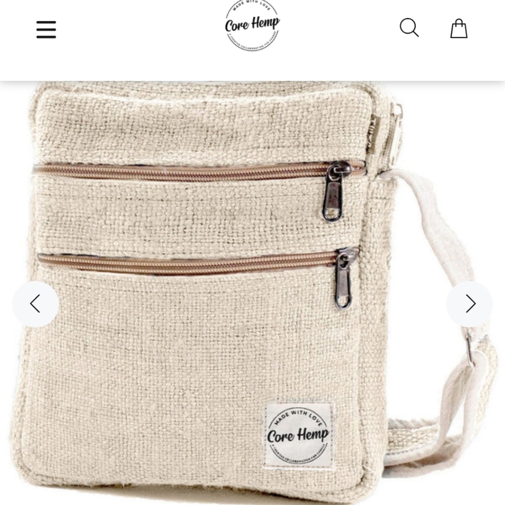 Core Hemp Cream Crossbody Bag